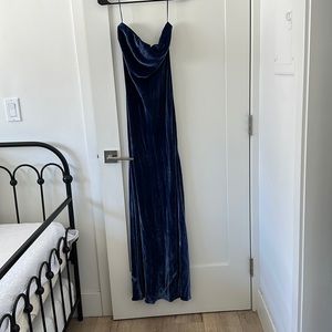 Reformation Sylvania dress navy blue worn once